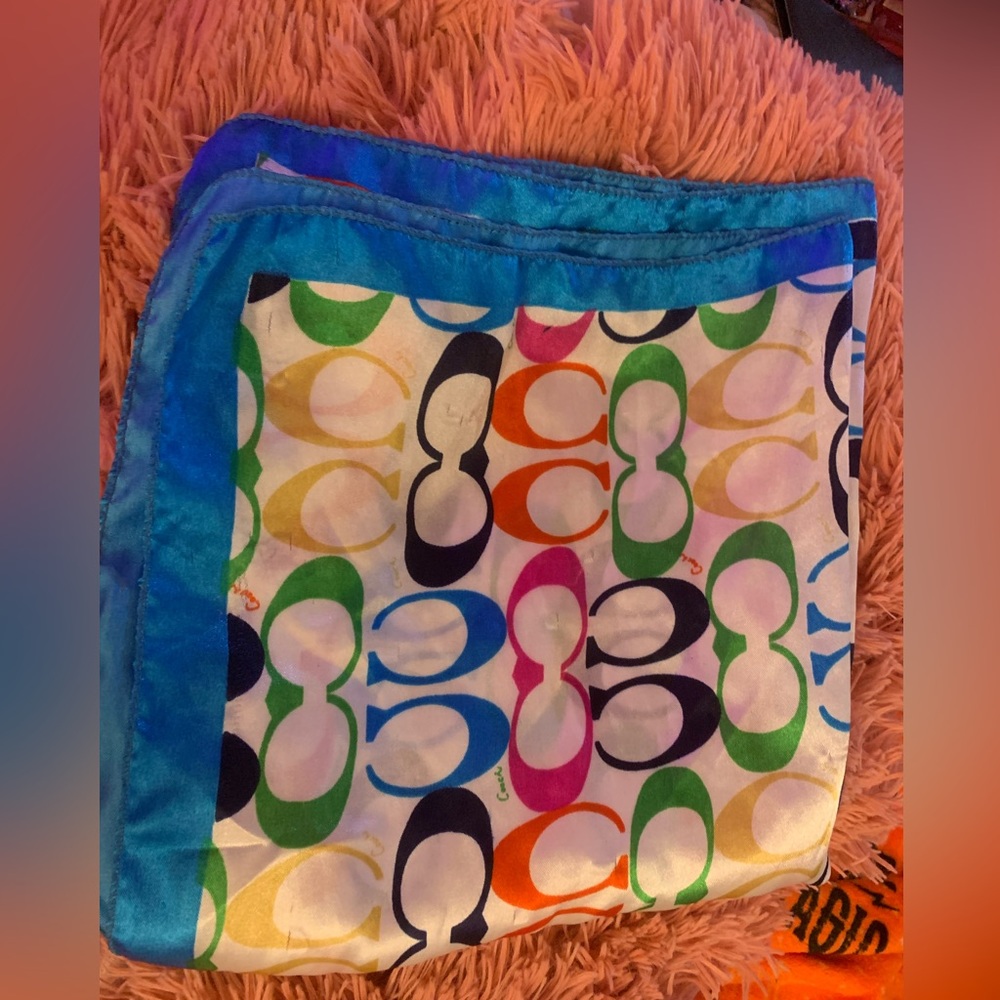 Coach Rainbow Silk Scarf